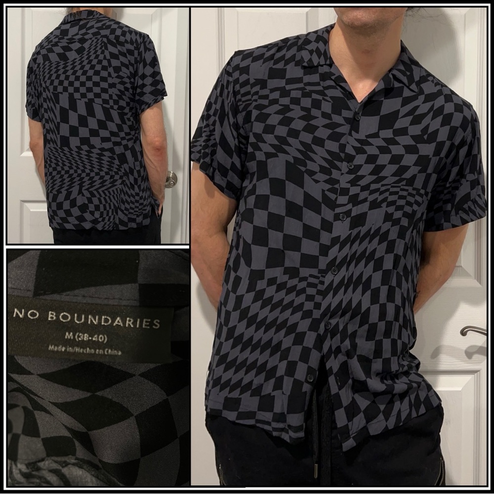 Checked Print men’s dress shirt size medium